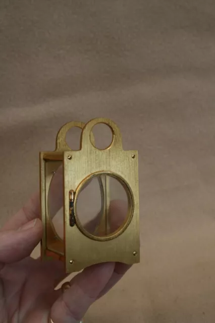 Small Swiss Quality Made Gilt Brass Bevelled Glass Clock Case