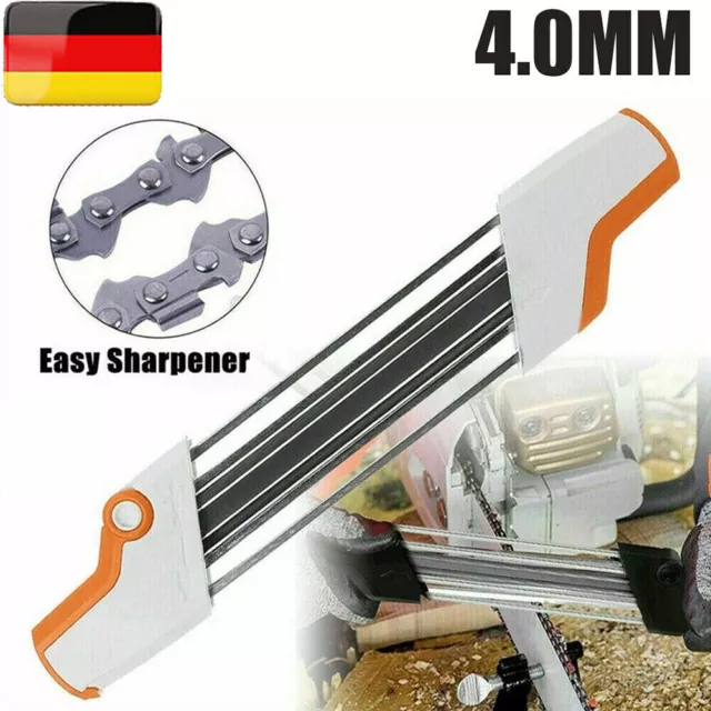 2in1 Schärfgerät Kettensäge Kettenschärfer Feilen 4.0mm Schärfen für STIHL 3/8 "