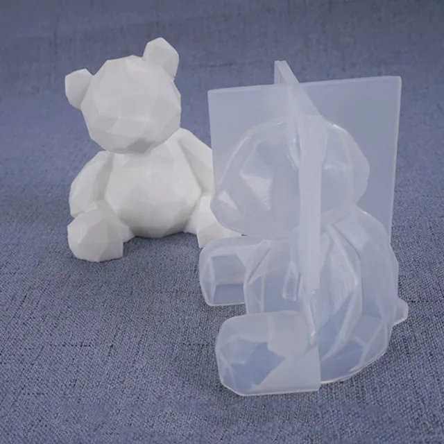 Experimenta la alegría de hacer velas hágalo usted mismo con molde de oso estereoscópico 3D