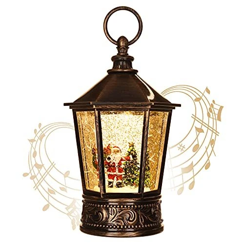 Christmas Decorations Indoor Christmas LanternsSnow Globe Lanterns with 8 Mus...