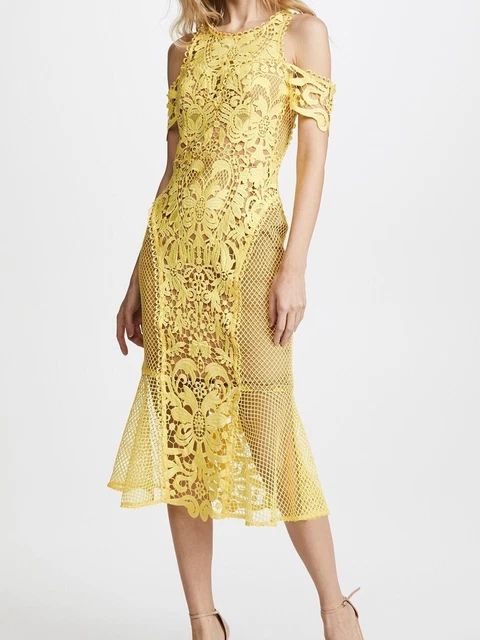 chinese dress ladies Everly Blue & Cream Lace Midi Dress main image 1