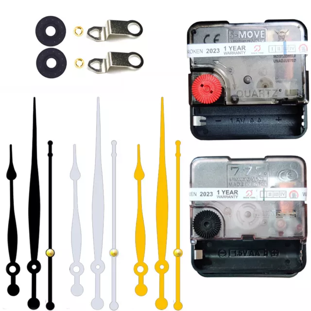 DIY Quartz Clock Movement Mechanism Hands Wall Repair-Tool Parts-Kit Set Silent-