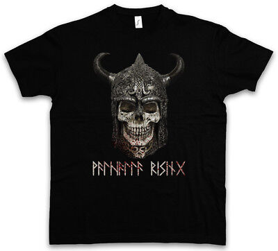 Viking Skull I T-shirt Rune valhall Valhalla Odino Thor Norreno Vichinghi BARCA