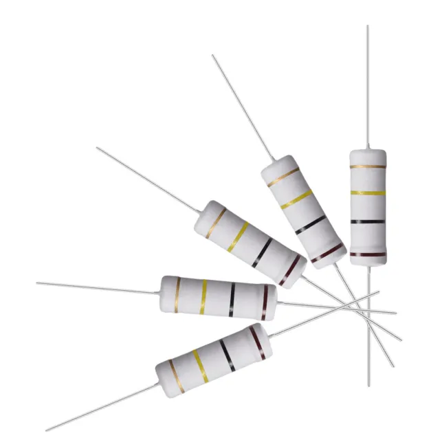 10 pièces 5W 5 watts film d'oxyde métallique résistance arbre plomb 100K ohms ±5 % tolérance