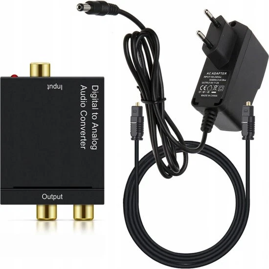 DAC Audio Adaptateur SPDIF Jack Convertisseur Optique RCA Numérique Analogique A