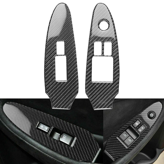 Pannello interruttore finestra LHD rifinitura telaio fibra di carbonio per Nissan 370z Z34 2009-22