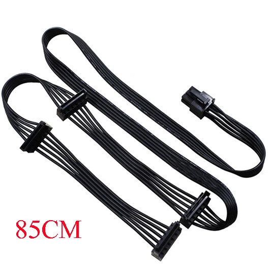 PCI-e 6pin 1 to 4 SATA 15pin Power Supply Cable for Corsair RM1000X RM 850X 750X