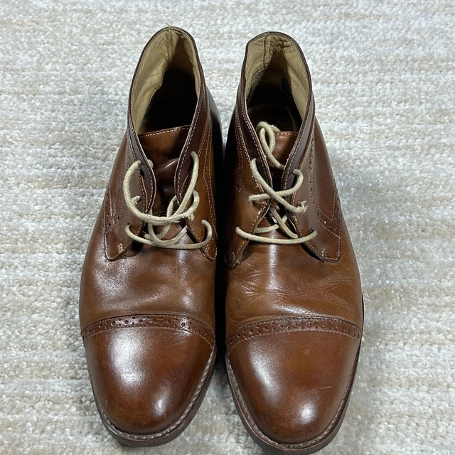 JOHNSTON & MURPHY Domani Boots Mens Sz 9M Brown Cap Toe  display picture 1