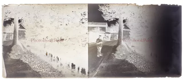Military Photo Amateur Glass Plate c1930 NEGATIVE Stereo Vintage PL28L8n 2