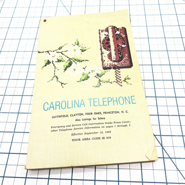 1968 Smithfield Clayton Selma North Carolina Nc Phone Book Genealogy Advertising