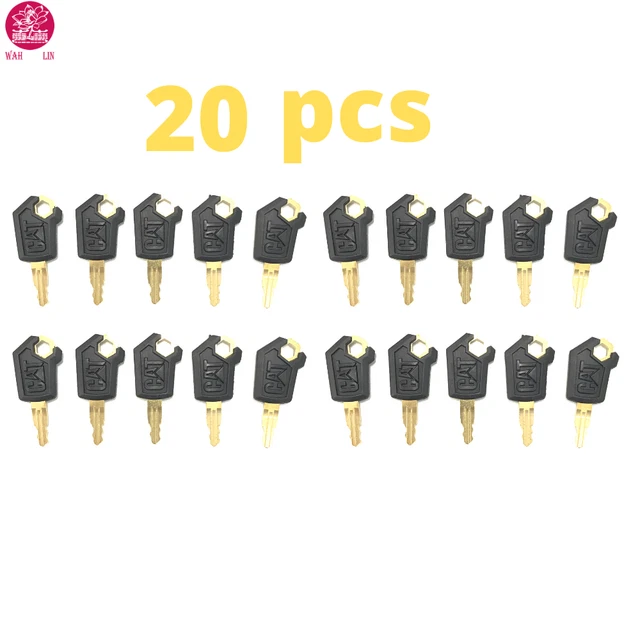 Key Set For Caterpillar Equipment - Fits 5P8500, 8H5306, 8398 Ignitions (2 Keys)