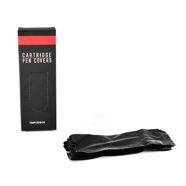 Tatouage Stylo Machine Sac - Housses - Noir (50 x 150mm) - 200 Sacs