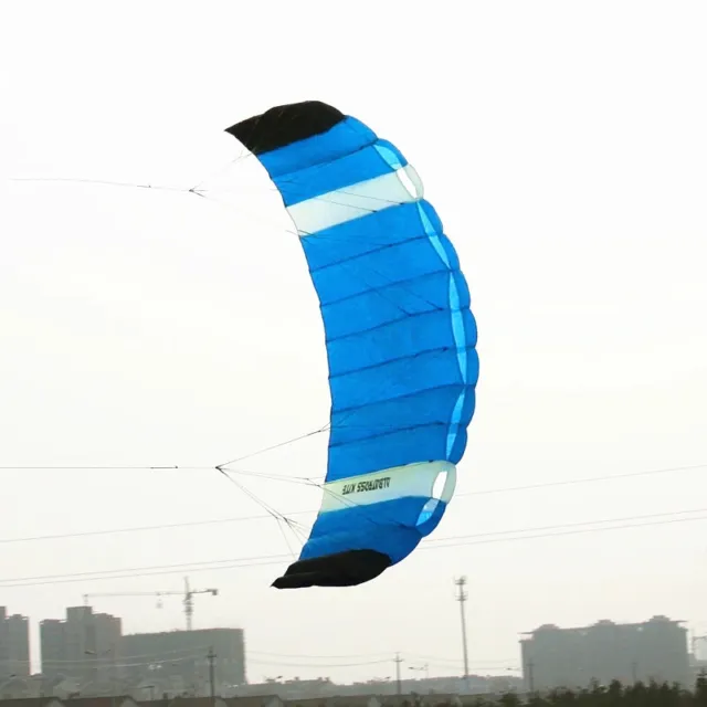 New Double Line Stunt Flying Power Kite Rainbow Adult Large Soft Kite