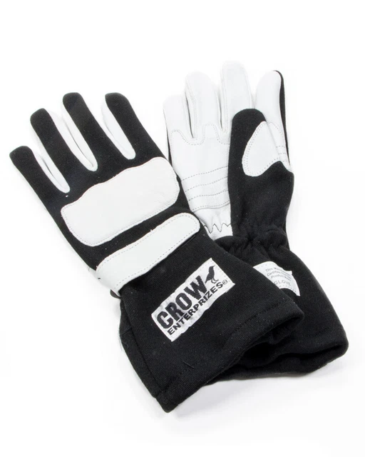 Crow Enterprises Large Black Wings Long Gauntlet Driving Gloves P/N 11774