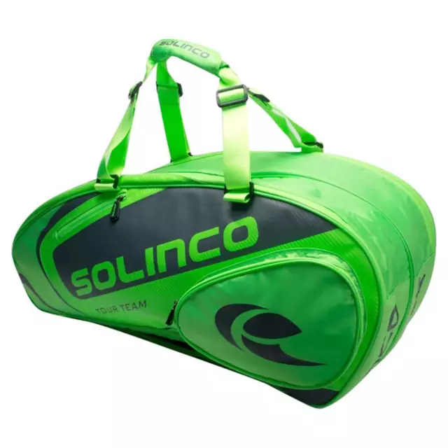 Solinco 6-Pack Tennis Racquet Bag Full Neon Green