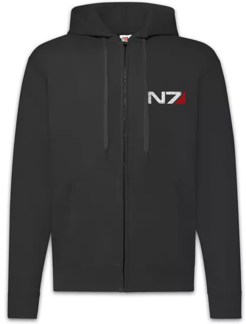 N7 Normandy Logo Zipper Hoodie Commander Shephard Mass Pc Game Effect