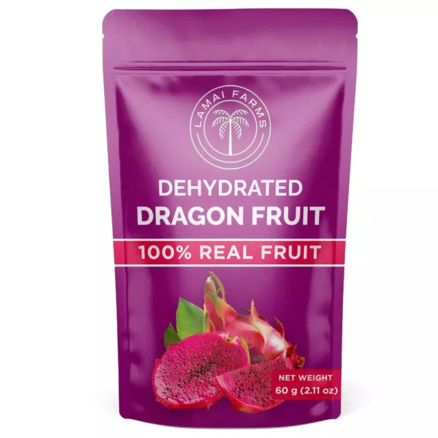 Dried Dragon Fruit, Superfood Snack, Premium Quality, Delicious, No Sugar Added,