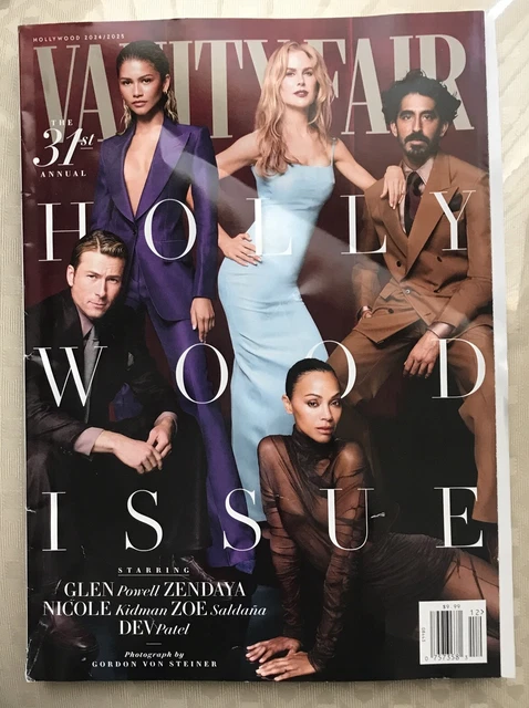 VANITY FAIR MAGAZINE DECEMBER 2024 Glen Powell Zendaya Nicole Kidman