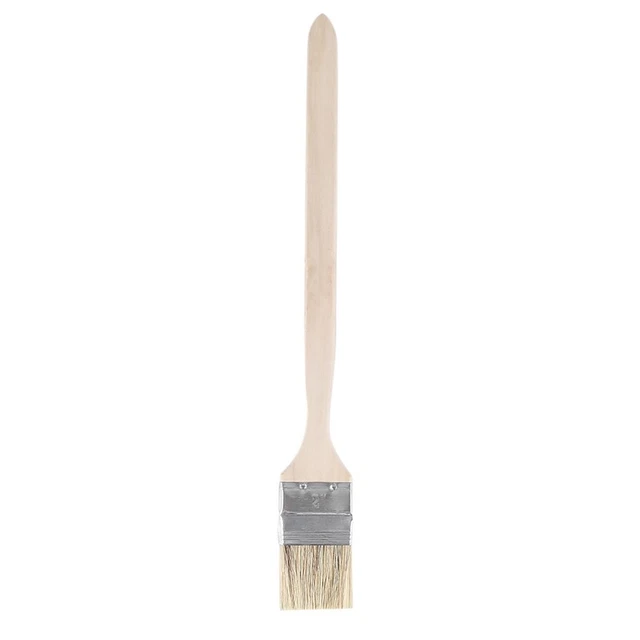 Manico in legno largo 2 pollici metallo Ferrule spazzola radiatore testa finta setola Q9G3