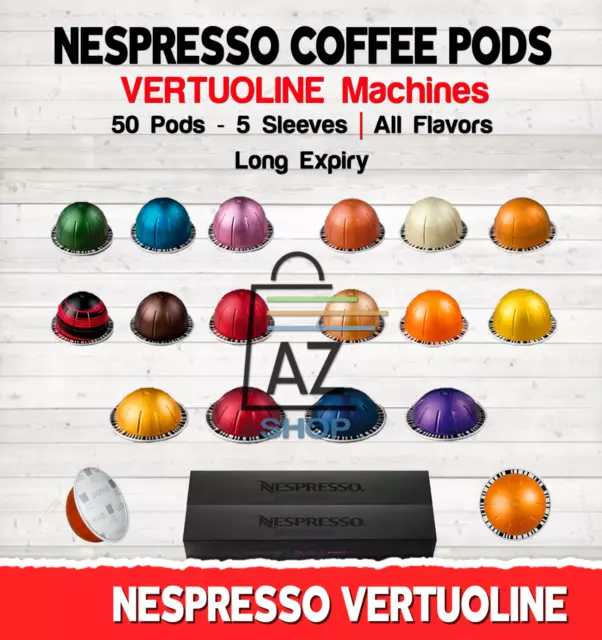 Nespresso Coffee 50 Pods Capsules 5 sleeves VertuoLine Machines - ALL FLAVORS