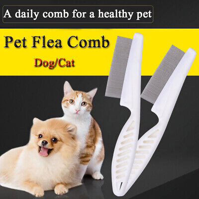 Pet Hair Grooming Comb Flea Shedding Brush Puppy Handhold Stainless Hair Combs