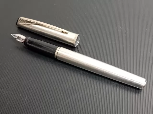 Parker Satin Silver Stainless Steel Fountain Pen