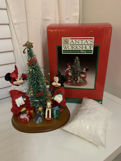 Mickey & Minnie Mouse Painted Christmas Tree Figurine Disney Store Exclusive