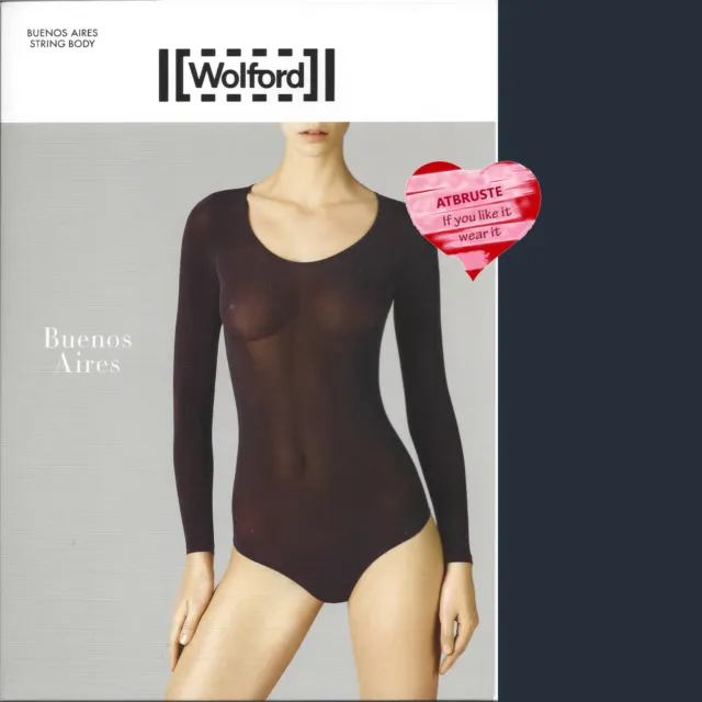Wolford Buenos Aires String Body XS Midnight Long Sleeve String