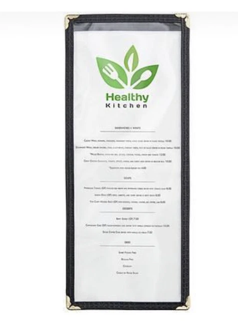 Choice Single Pocket Menu Cover 96/case Black. 4 1/4”x 11” #1761PK411BK New