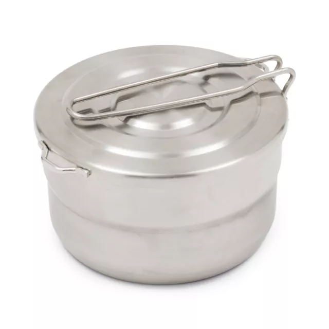 Campfire Stainless Steel Mess Pot - 1.5L 2