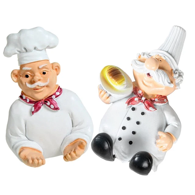 Kitchen Hook Entryway Key Fat Chef Figurines Cook Decor Hanger Storage