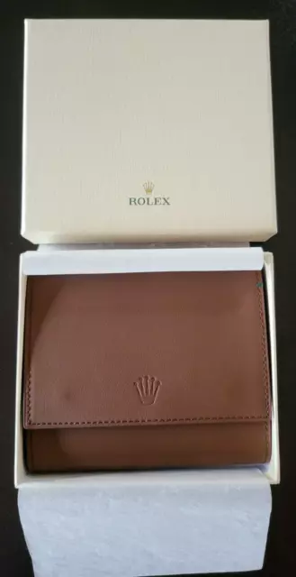 Genuine unused rare Rolex Watch leather Travel Pouch with box