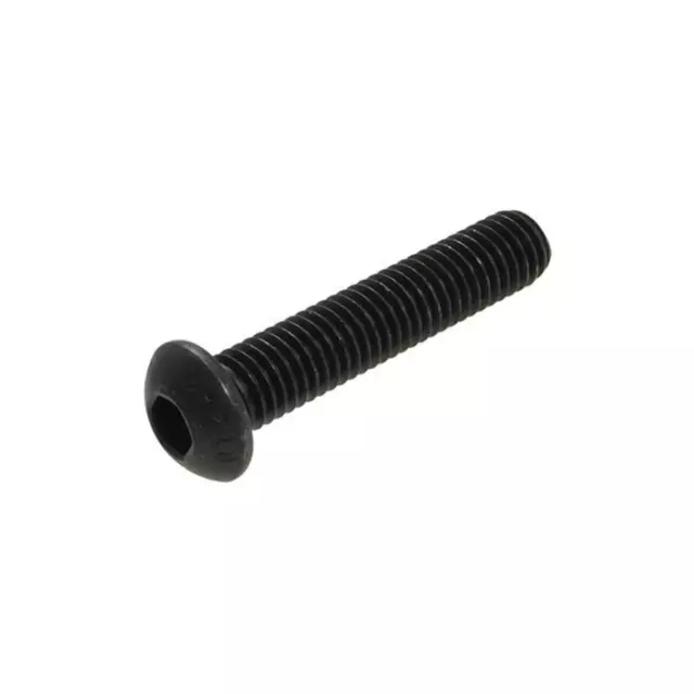 Plain Black Uncoated M5 (5mm) Metric Coarse Button Head Socket Screw Allen