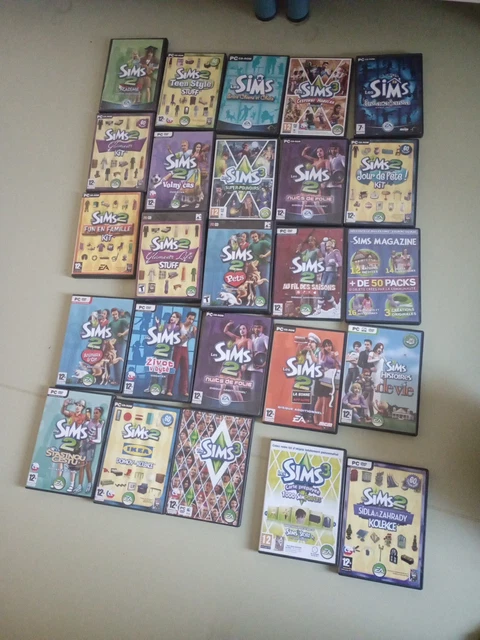 Lot De 6 Jeux PC Les Sims 2 + Extensions - Version Française - Bon état