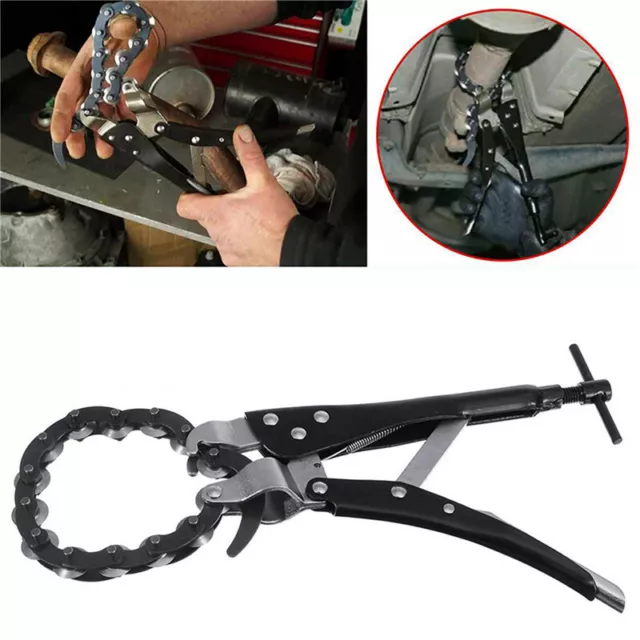 Car Exhaust Pipe Cutter 76MM Multi Wheel Chain Lock-grip Pliers Pipe Tube Wrench