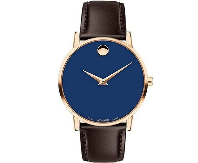 Movado Classic Museum Blue Dial Quartz 40 mm Men's Watch 0607316