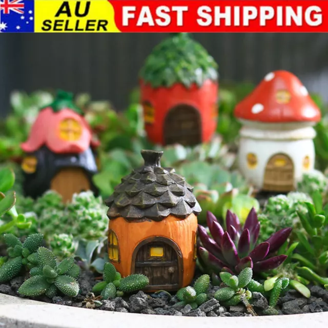 Miniature Dollhouse Fairy Garden Ornament Figurines Bonsai Pot Decor Accessories