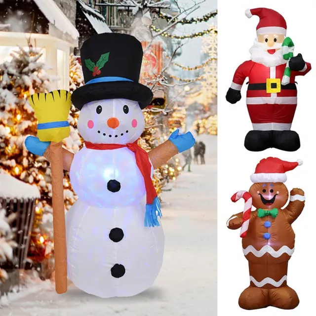 Claus Christmas Inflatable Dolls Lighted Dolls Lights LED Inflatable Model Toys