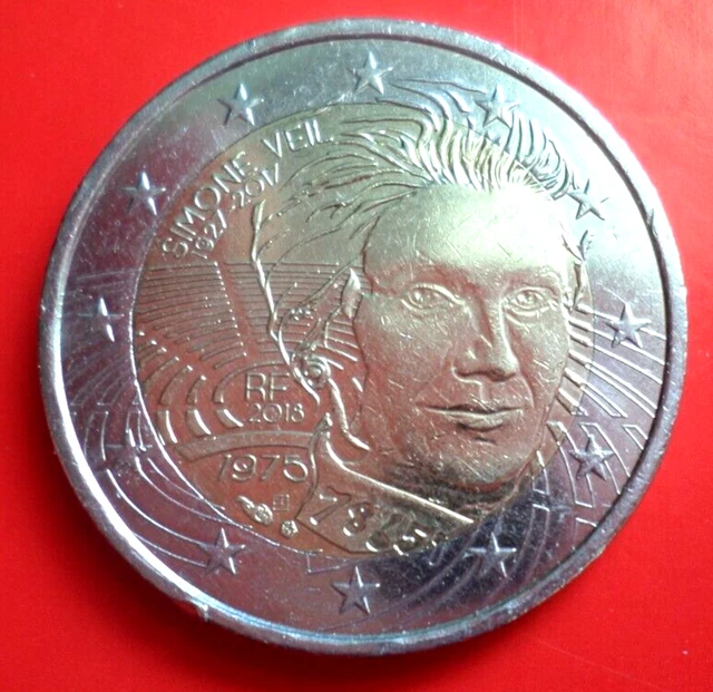 Pièce de Monnaie France 2 Euros 2018 SIMONE VEIL 1927-2017 commemorative