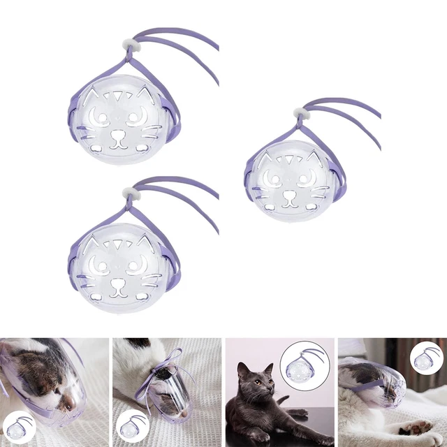 Juego de 3 bozal de gato bozal de gato transpirable de malla