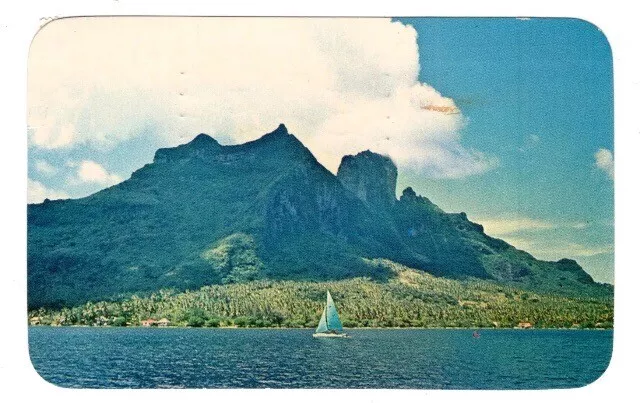 French Polynesia / Tahiti 1968 Bora Bora Picture Postcard -  to Ontario Canada