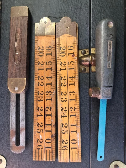 job lot Antique tools Rabone boxwood Folding rule hand saw set rule Classic job lot Antique tools Rabone boxwood Folding rule hand saw set rule Classic