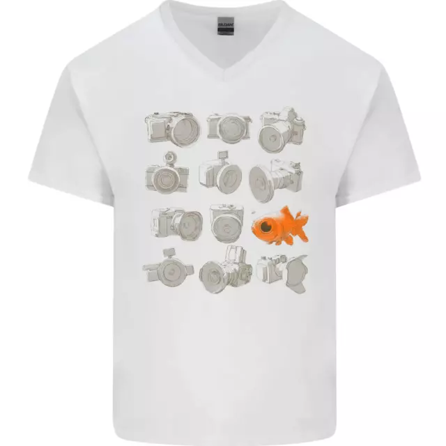 Fisheye Photography Funny Photographer Lens Mens V-Neck Cotton T-Shirt