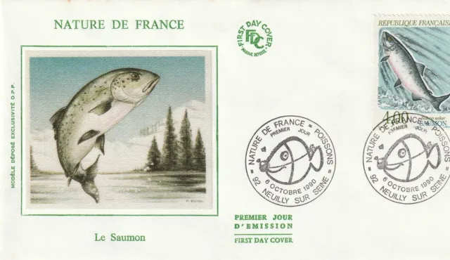 Frankreich 1990 FDC Natur, aus Frankreich Fische