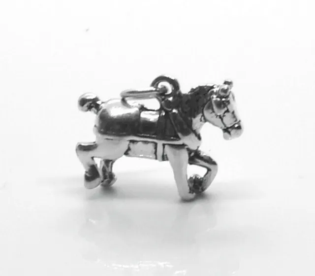 Shire Horse Clydesdale Large Charm or Pendant STERLING SILVER