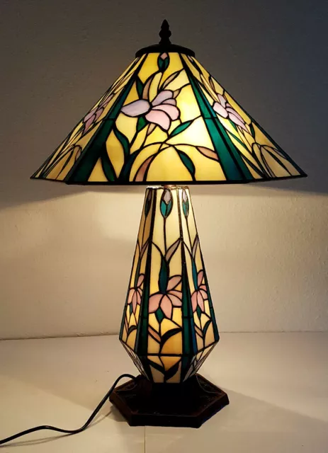 Stilarts Tiffany Stand Tisch Lampe Tischlampe Tischleuchte Tiffanylampe 59x37cm