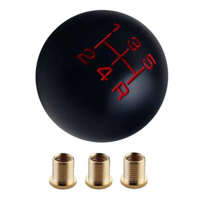 Black 5 Speed Car MT Manual Round Ball Gear Shift Knob Shifter Lever Universal