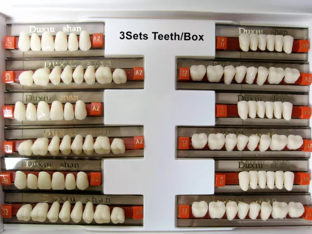 Dental Oral False Tooth Synthetic Resin Teeth Denture Lab A2 84Pcs/Box