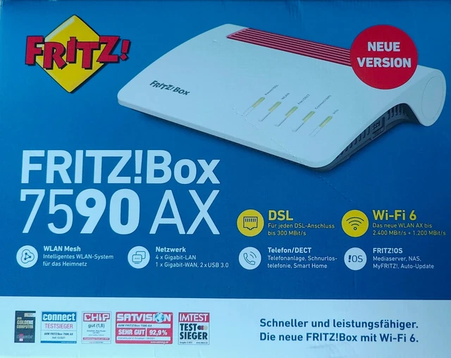 AVM FRITZ!BOX 7590 AX v2 Wi-Fi 6 EUR 121,01 - PicClick DE
