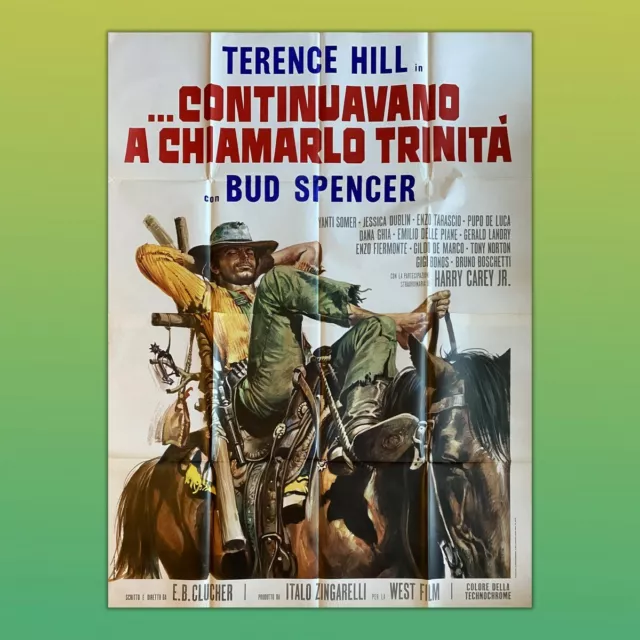 Manifesto 4F Continuavano a chiamarlo Trinità 1972  Bud Spencer Terence Hill